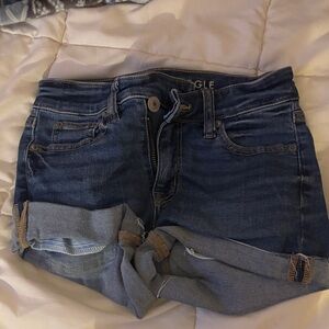 American Eagle Outfitters Dark Blue Denim Shorts